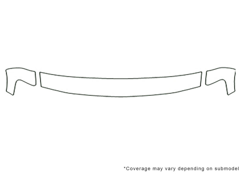 montero 3M Clear Bra Hood Precut PPF Diagram