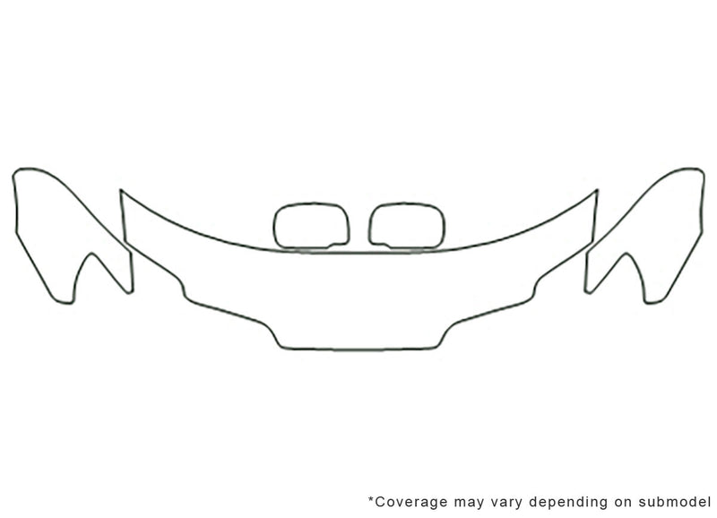 outlander Avery Dennison Clear Bra Hood Precut PPF Diagram