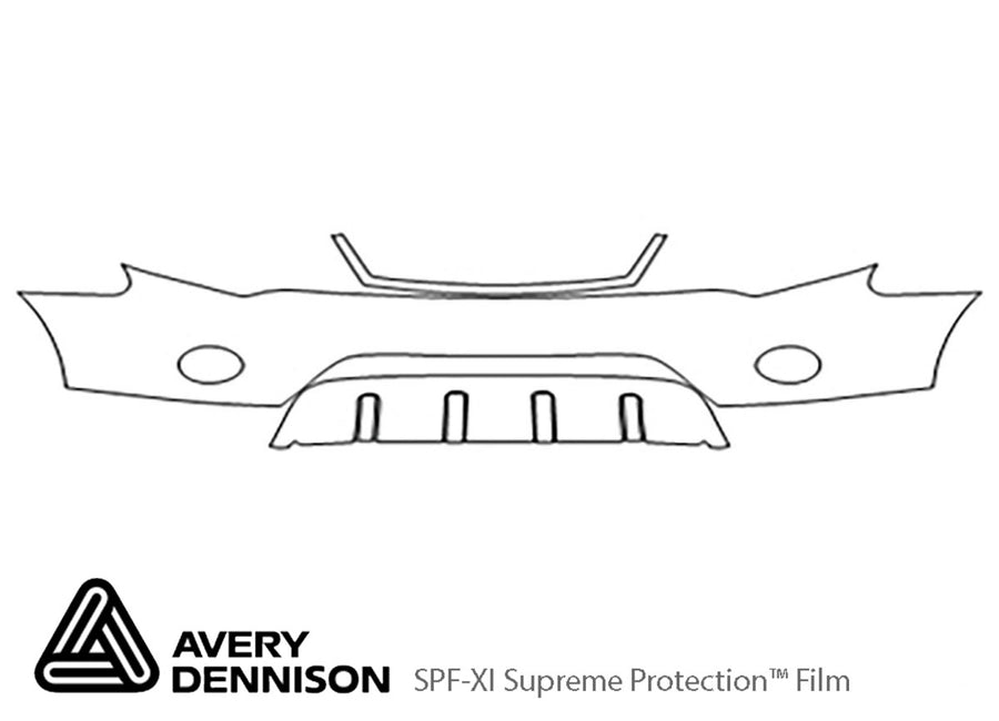 outlander Avery Dennison Clear Bra Bumper Precut PPF Diagram