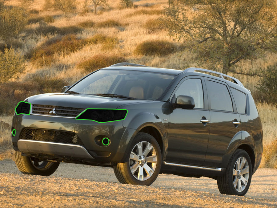 mitsubishi outlander 2007-2009 Headlight Tint Location