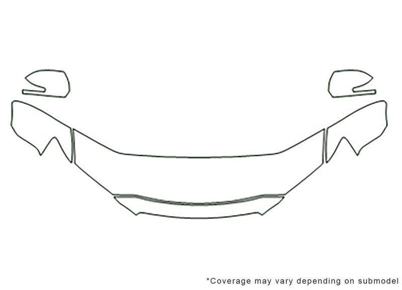 outlander 3M Clear Bra Hood Precut PPF Diagram