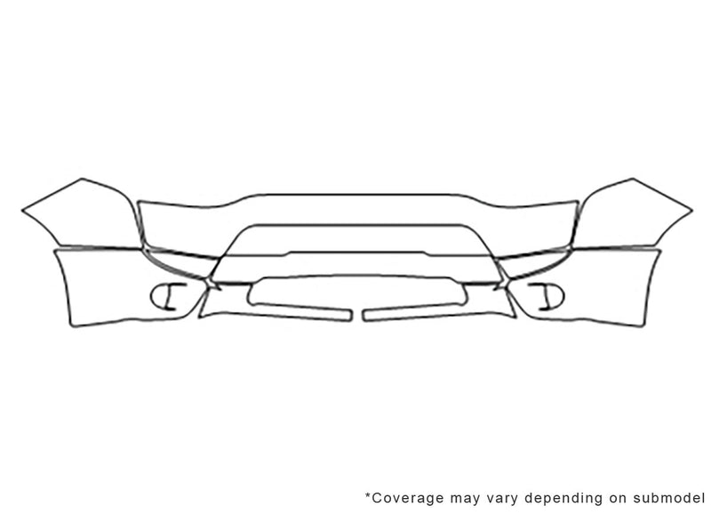 outlander 3M Clear Bra Bumper Precut PPF Diagram