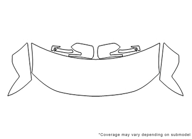 outlander 3M Clear Bra Hood Precut PPF Diagram