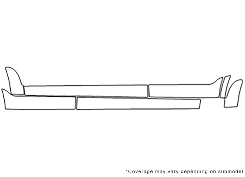 outlander sport Avery Dennison Clear Bra Door Cup Precut PPF Diagram