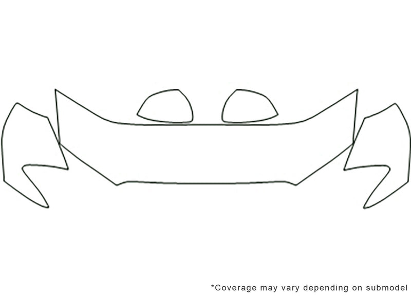 outlander sport 3M Clear Bra Hood Precut PPF Diagram