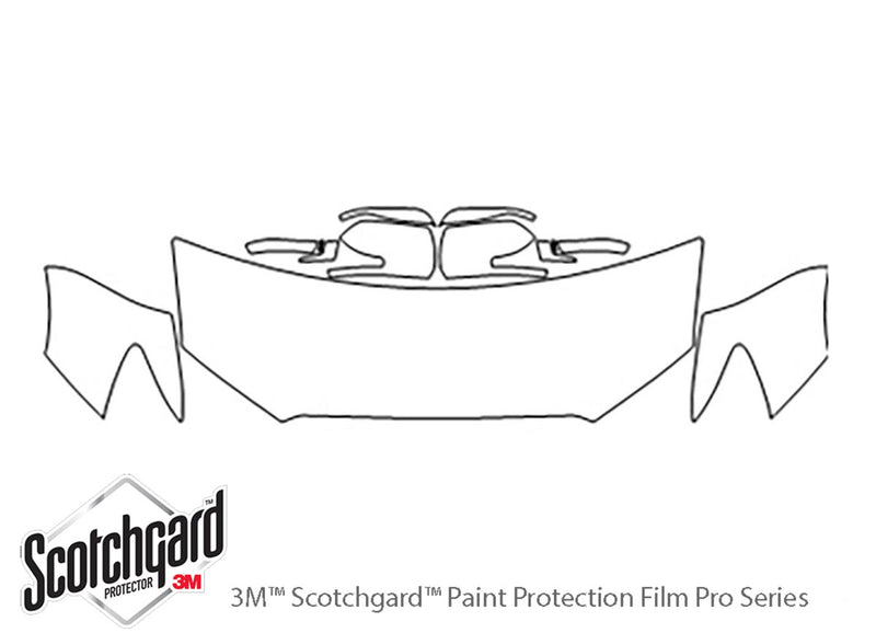 outlander sport 3M Clear Bra Hood Precut PPF Diagram