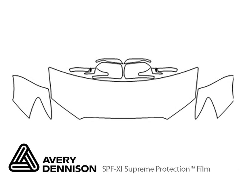 outlander sport Avery Dennison Clear Bra Hood Precut PPF Diagram