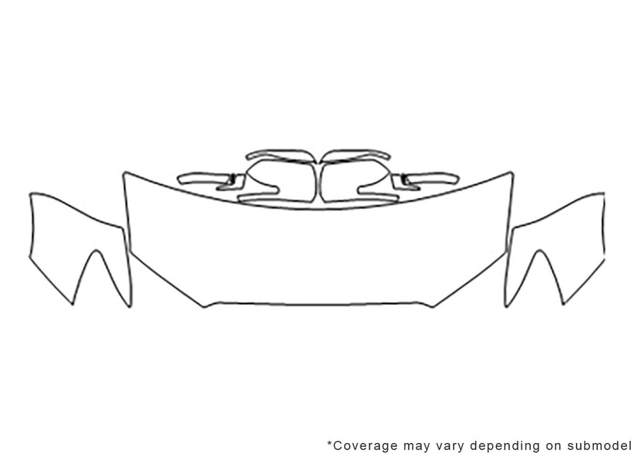 outlander sport Avery Dennison Clear Bra Hood Precut PPF Diagram