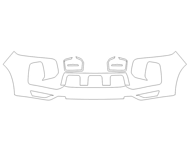 outlander Avery Dennison Clear Bra Bumper Precut PPF Diagram