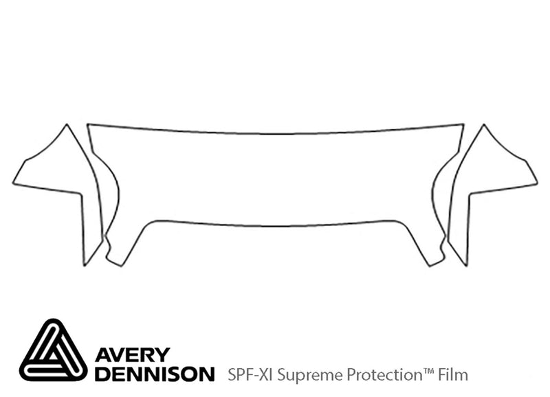 raider Avery Dennison Clear Bra Hood Precut PPF Diagram
