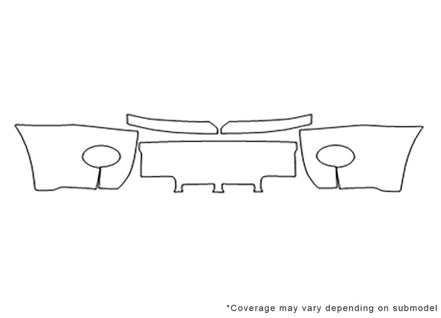 raider 3M Clear Bra Bumper Precut PPF Diagram