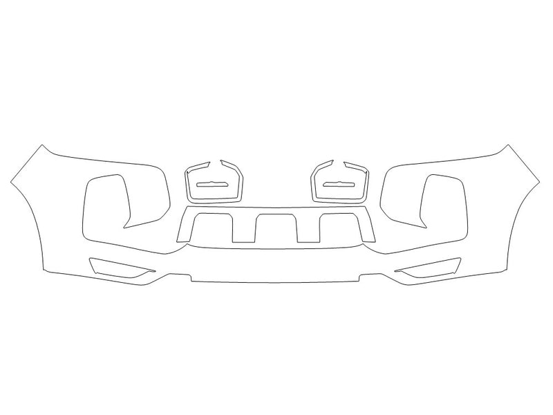 rvr Avery Dennison Clear Bra Bumper Precut PPF Diagram