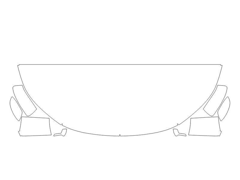 rvr 3M Clear Bra Hood Precut PPF Diagram