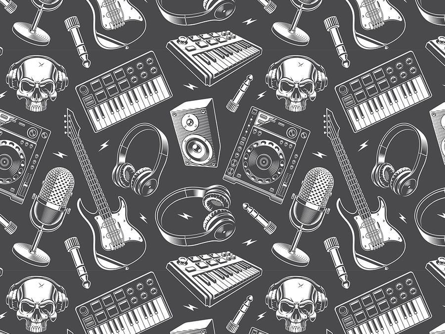 Mix It Up Music Vinyl Wrap Pattern~Rwraps Series 914 Digitally Printed Vinyl Wrap~0