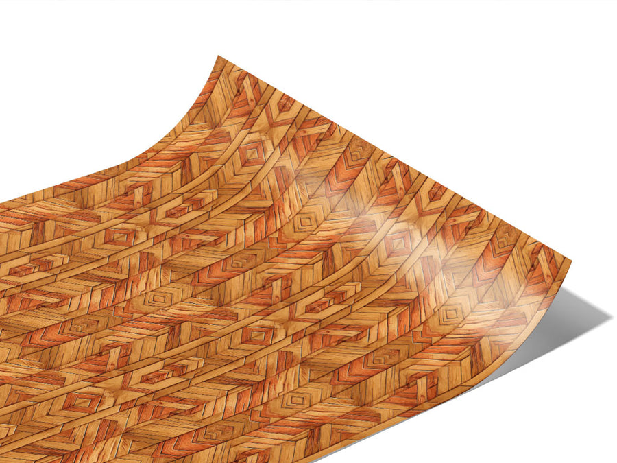 Mixed Gunstock Wooden Parquet Vinyl Wraps~Rwraps Series 914 Digitally Printed Vinyl Wrap~1