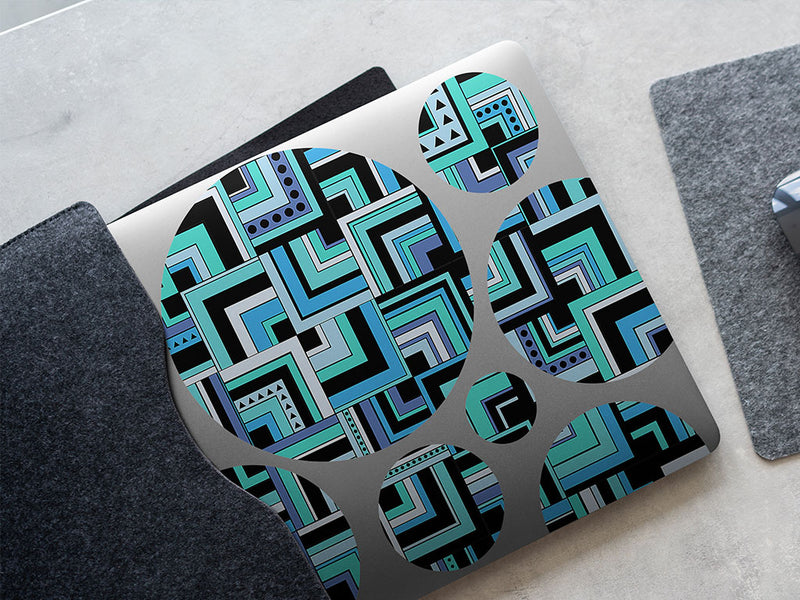 mixed streets art deco DIY Laptop Stickers