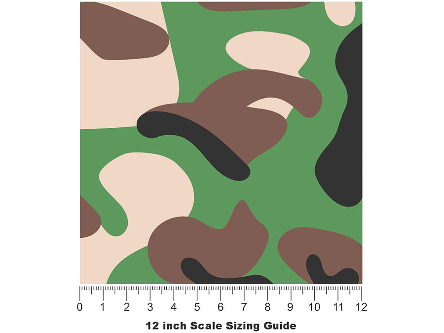 Modern Woodland Camouflage Vinyl Film Pattern Size 12 inch Scale~Rwraps Modern Woodland Camouflage Sizing Chart~3