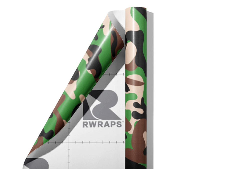 Modern Woodland Camouflage Wrap Film Sheets~Rwraps Series 914 Modern Woodland Camouflage Scrolled Sheet~3