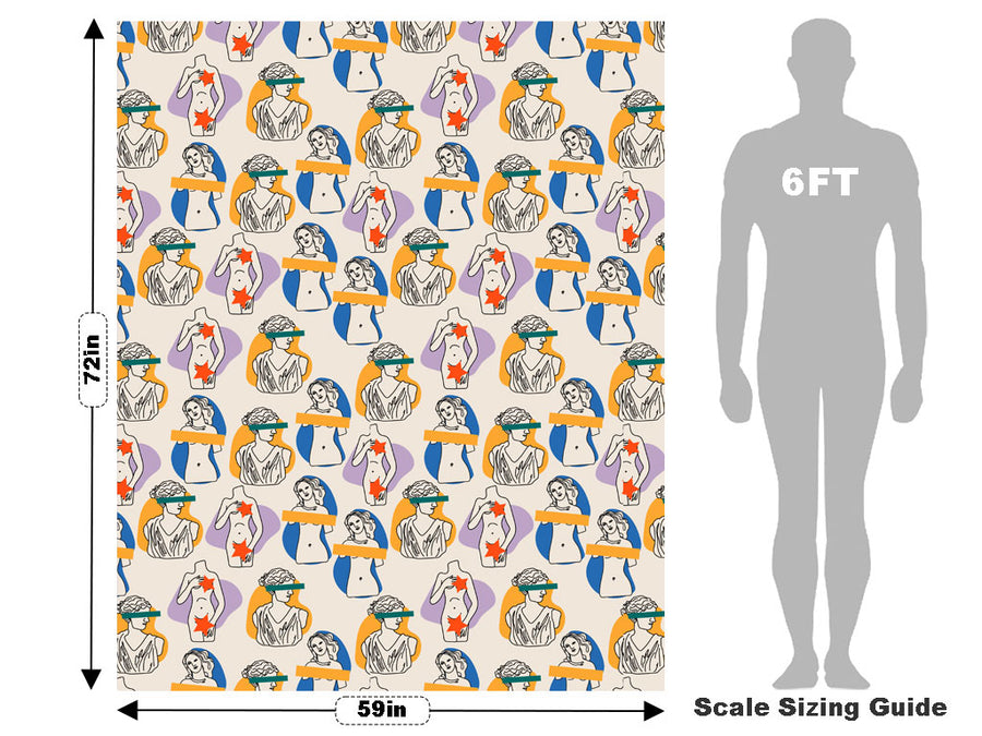 Modest Goddess Greco Roman Vehicle Wrap Scale~Rwraps Series 914 Modest Goddess Greco Roman Measurements~1