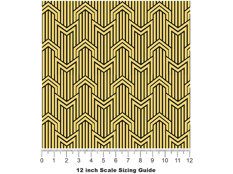 Money Honey Art Deco Vinyl Film Pattern Size 12 inch Scale~Rwraps Money Honey Art Deco Sizing Chart~2