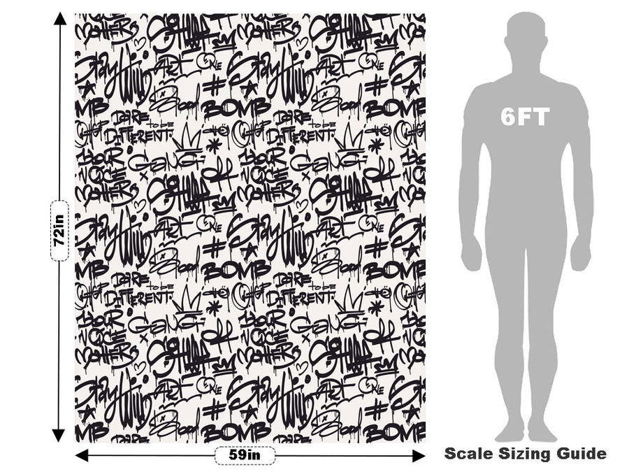 Monochrome Mess Graffiti Vehicle Wrap Scale~Rwraps Series 914 Monochrome Mess Graffiti Measurements~2