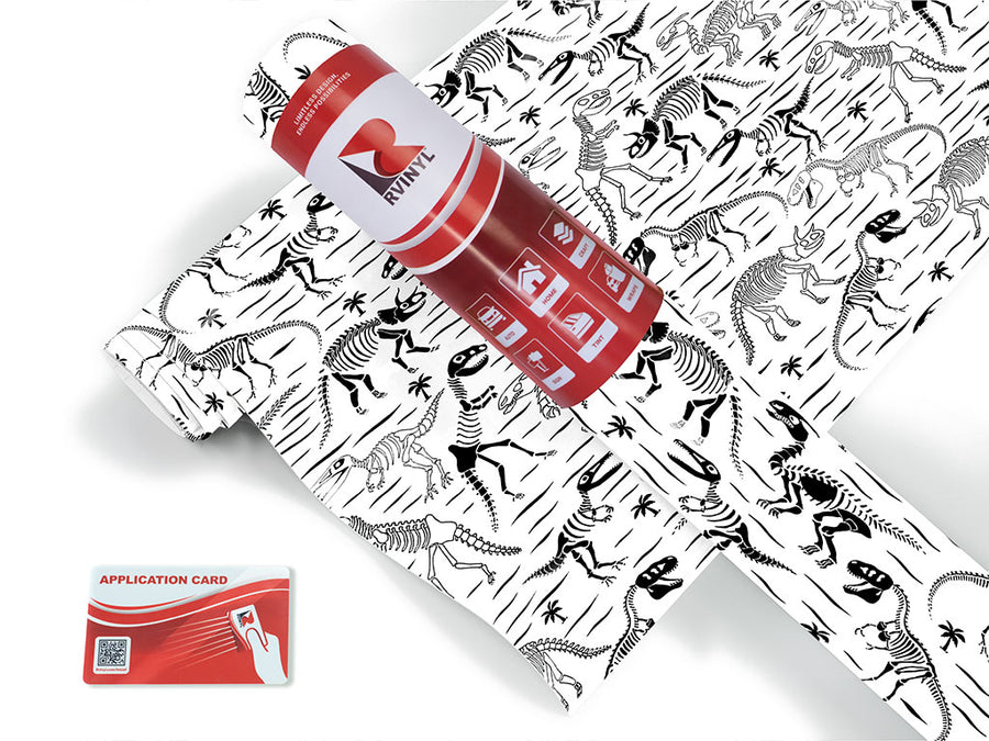 monochrome monsters dinosaur Craft Vinyl Roll