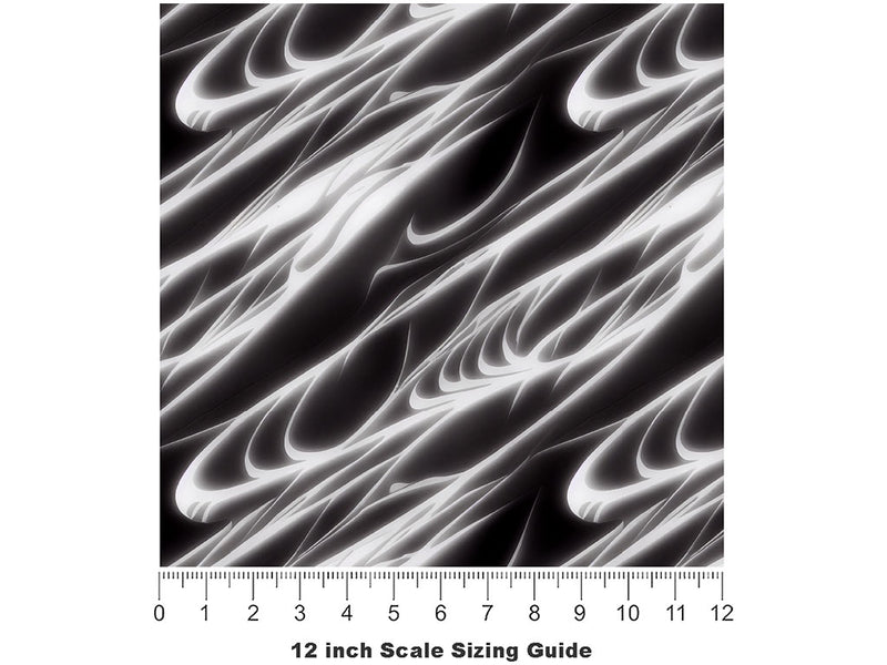 Monochrome Space Science Fiction Vinyl Film Pattern Size 12 inch Scale~Rwraps Monochrome Space Science Fiction Sizing Chart~2