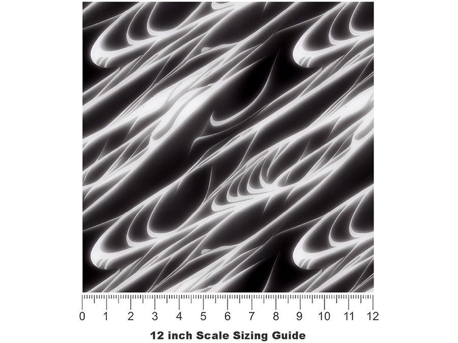 Monochrome Space Science Fiction Vinyl Film Pattern Size 12 inch Scale~Rwraps Monochrome Space Science Fiction Sizing Chart~2