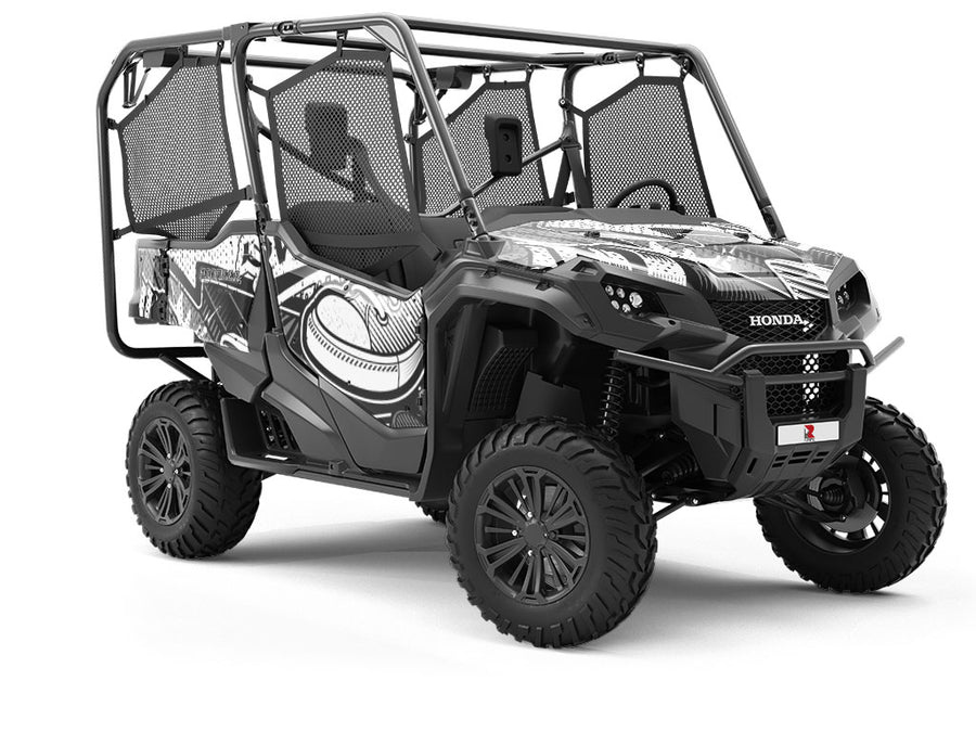 Monochrome Tag Graffiti Utility Vehicle Vinyl Wrap