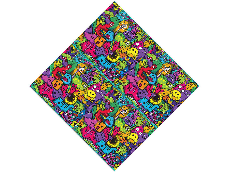 Monster Ball Graffiti Vinyl Wrap Pattern
