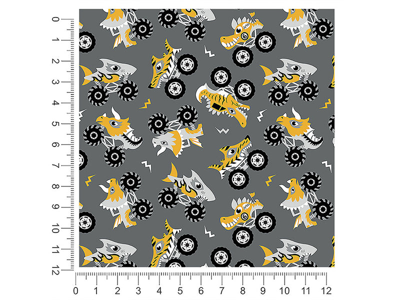 monster trucks dinosaur 1ft x 1ft Craft Sheets