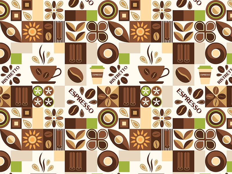 Morning Roast Mosaic Vinyl Wrap Pattern~Rwraps Series 914 Digitally Printed Vinyl Wrap~0