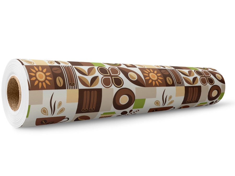 Morning Roast Mosaic Wrap Film Wholesale Roll~Rwraps Series 914 Digitally Printed Vinyl Roll~5
