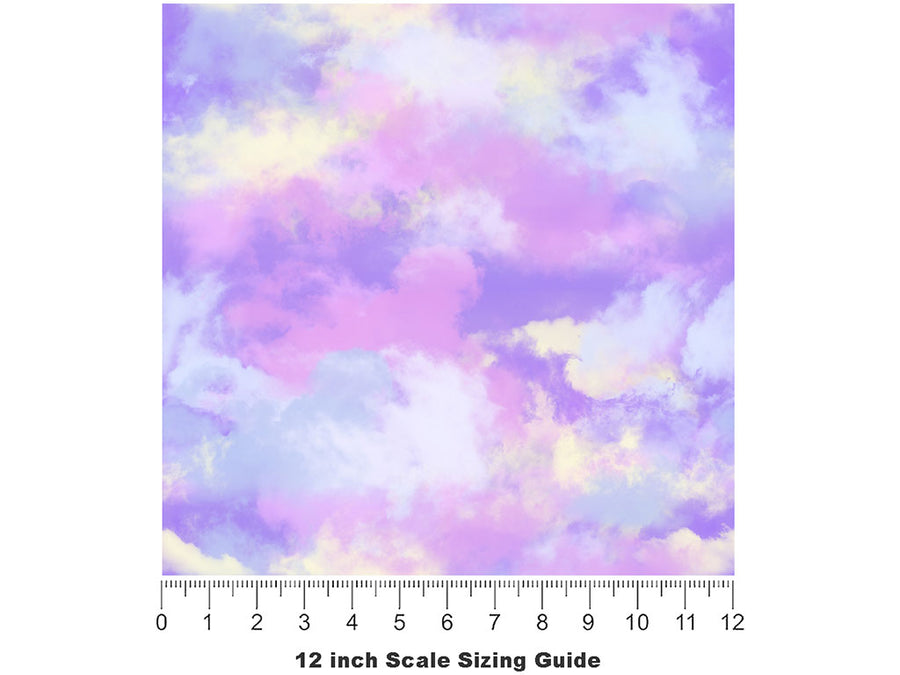 Morning Sunrise Sky Vinyl Film Pattern Size 12 inch Scale~Rwraps Morning Sunrise Sky Sizing Chart~2