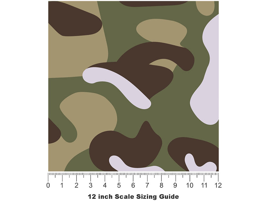 Moss DPM Camouflage Vinyl Film Pattern Size 12 inch Scale~Rwraps Moss DPM Camouflage Sizing Chart~3