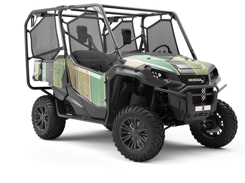 Moss Gradient Wood Plank Utility Vehicle Vinyl Wrap