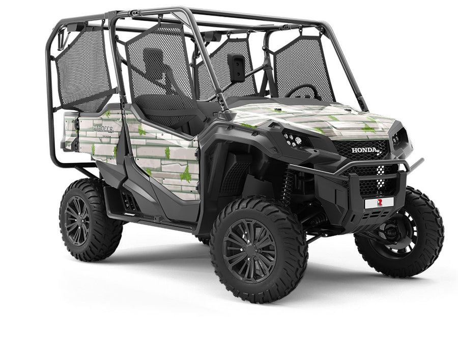 Mossy Grey Brick Utility Vehicle Vinyl Wrap