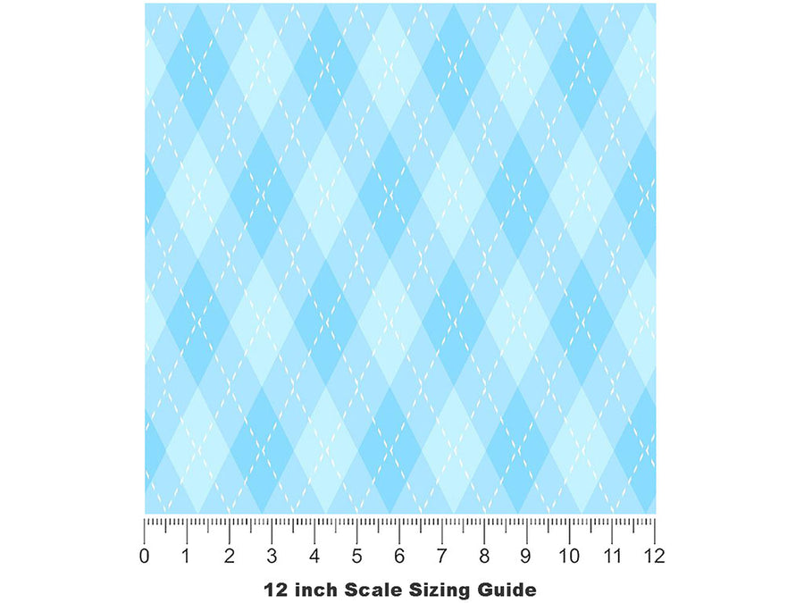 Mother Robin Argyle Vinyl Film Pattern Size 12 inch Scale~Rwraps Mother Robin Argyle Sizing Chart~2