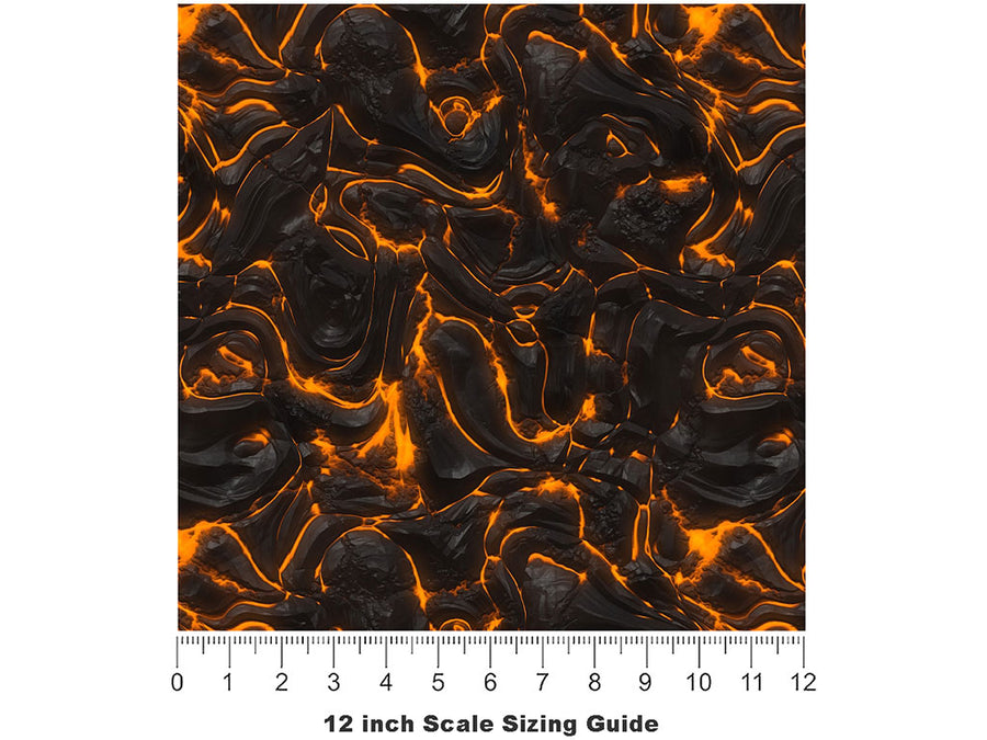 Mount Krakatoa Lava Vinyl Film Pattern Size 12 inch Scale~Rwraps Mount Krakatoa Lava Sizing Chart~2