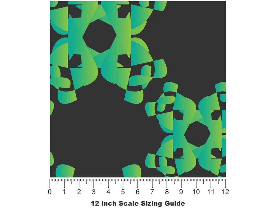 Muddle Through Abstract Vinyl Film Pattern Size 12 inch Scale~Rwraps Muddle Through Abstract Sizing Chart~2