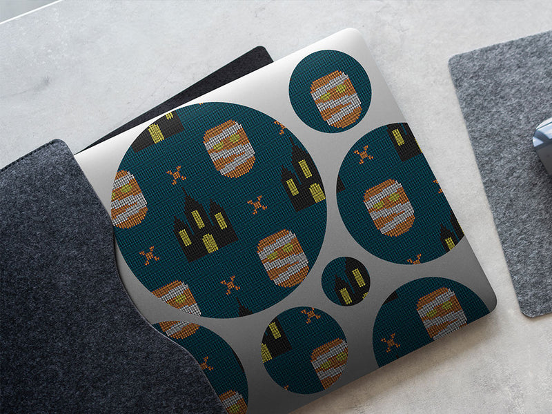 mummy knit halloween DIY Laptop Stickers