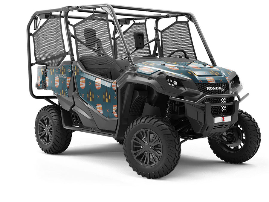 Mummy Knit Halloween Utility Vehicle Vinyl Wrap