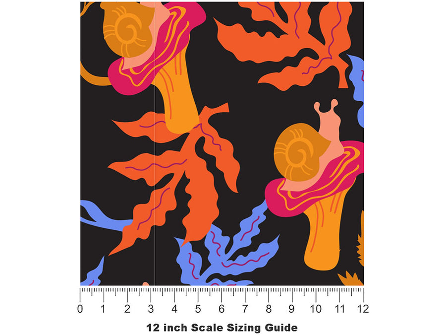 Mushroom Lounge Bug Vinyl Film Pattern Size 12 inch Scale~Rwraps Mushroom Lounge Bug Sizing Chart~2