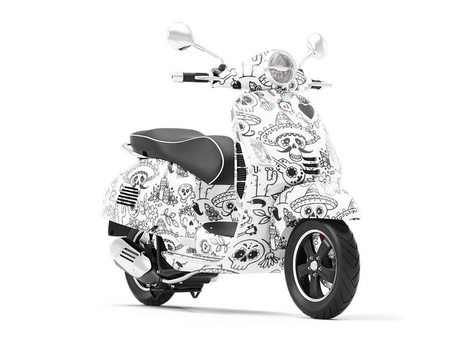 Musical Memories Day of the Dead Vespa Scooter Wrap Film