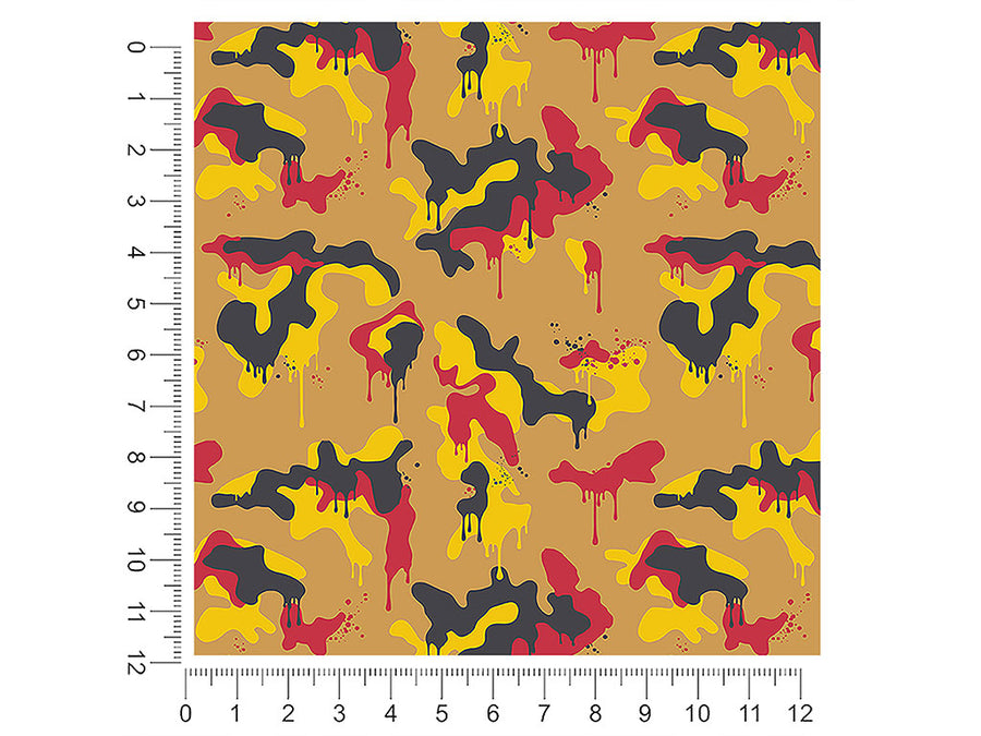 mustard splatter camouflage 1ft x 1ft Craft Sheets
