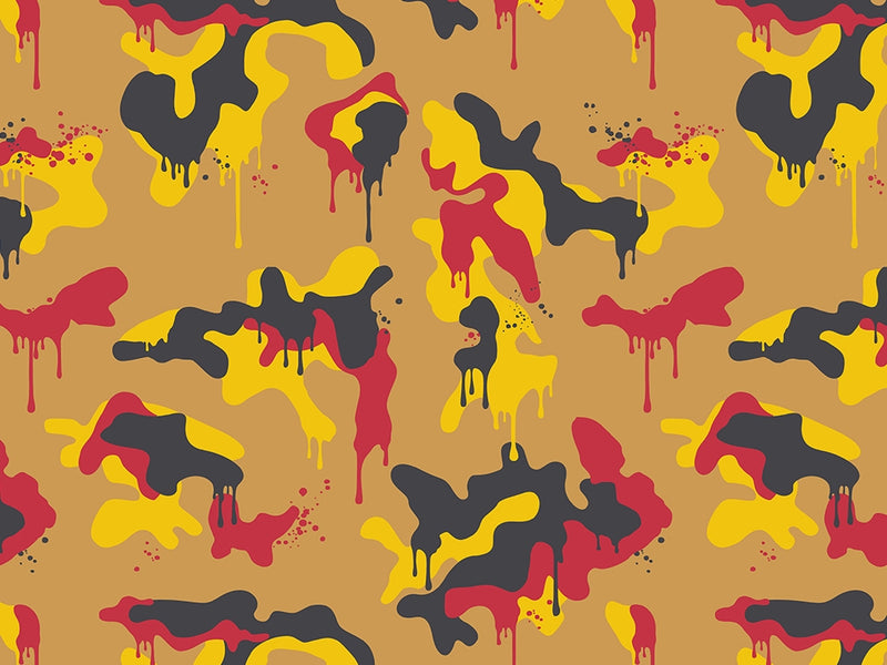 Mustard Splatter Camouflage Vinyl Wrap Pattern~Rwraps Series 914 Digitally Printed Vinyl Wrap~0