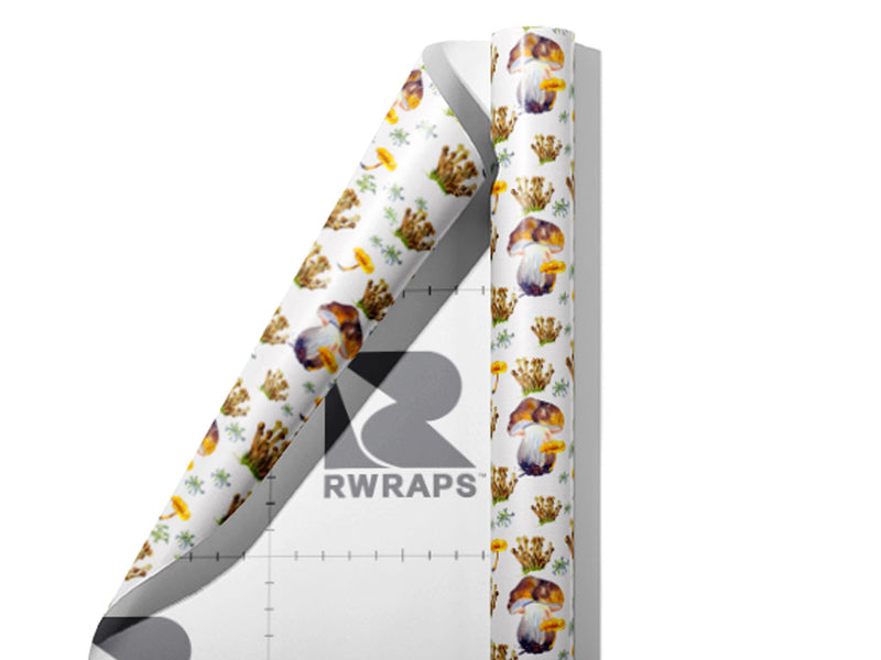 Mycelium Friends Mushroom Wrap Film Sheets~Rwraps Series 914 Mycelium Friends Mushroom Scrolled Sheet~3
