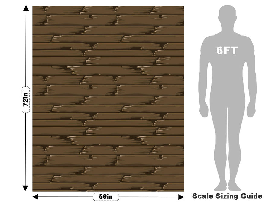 Mysterious Shack Wooden Parquet Vehicle Wrap Scale~Rwraps Series 914 Mysterious Shack Wooden Parquet Measurements~2
