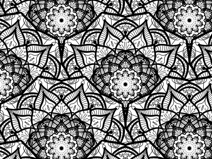 Mystic Petals Mandala Vinyl Wrap Pattern~Rwraps Series 914 Digitally Printed Vinyl Wrap~0