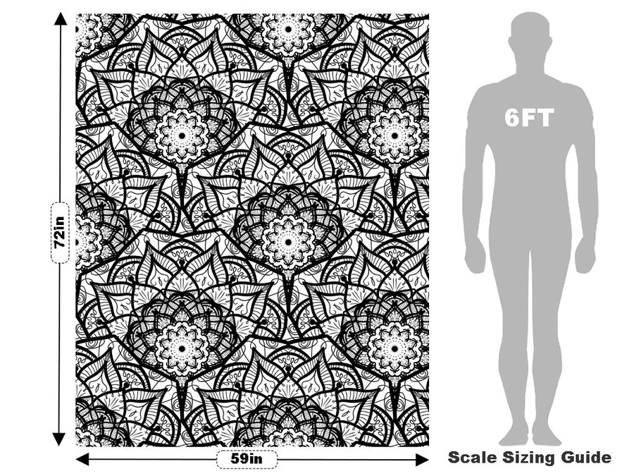 Mystic Petals Mandala Vehicle Wrap Scale~Rwraps Series 914 Mystic Petals Mandala Measurements~1